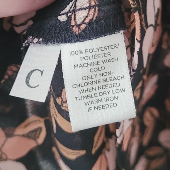 Loft Floral Chiffon Button Front Blouse Size Extra Small - Picture 6 of 8